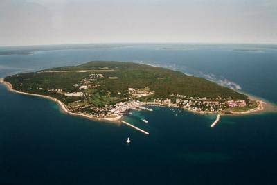 Mackinac Island aerial view